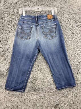 BKE Jeans Womens 31 Kate Capri Stretch Mid Rise Whiskered Medium Wash
